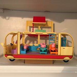 Peppa Pig Transforming Camper Van & Small camper rv incomplete with accessories